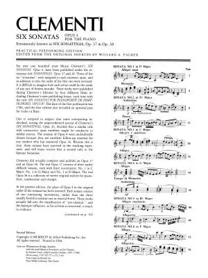 Six Sonatas, Op. 4  - Clementi/Palmer - Piano - Book