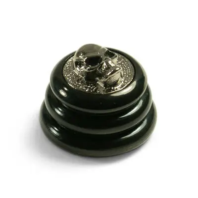 WD Music - Knobs with Angry Skull Inlay - Ringo Black