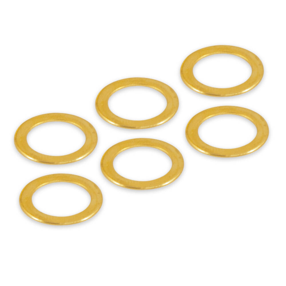Toggle Switch Dress Washers - Gold (6 Pack)
