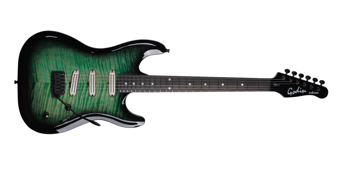 Artisan ST-III Electric Guitar with Case - Black Mint