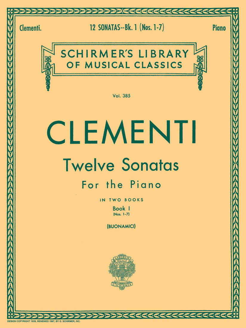 12 Sonatas, Book 1 - Clementi/Buonamici - Piano - Book