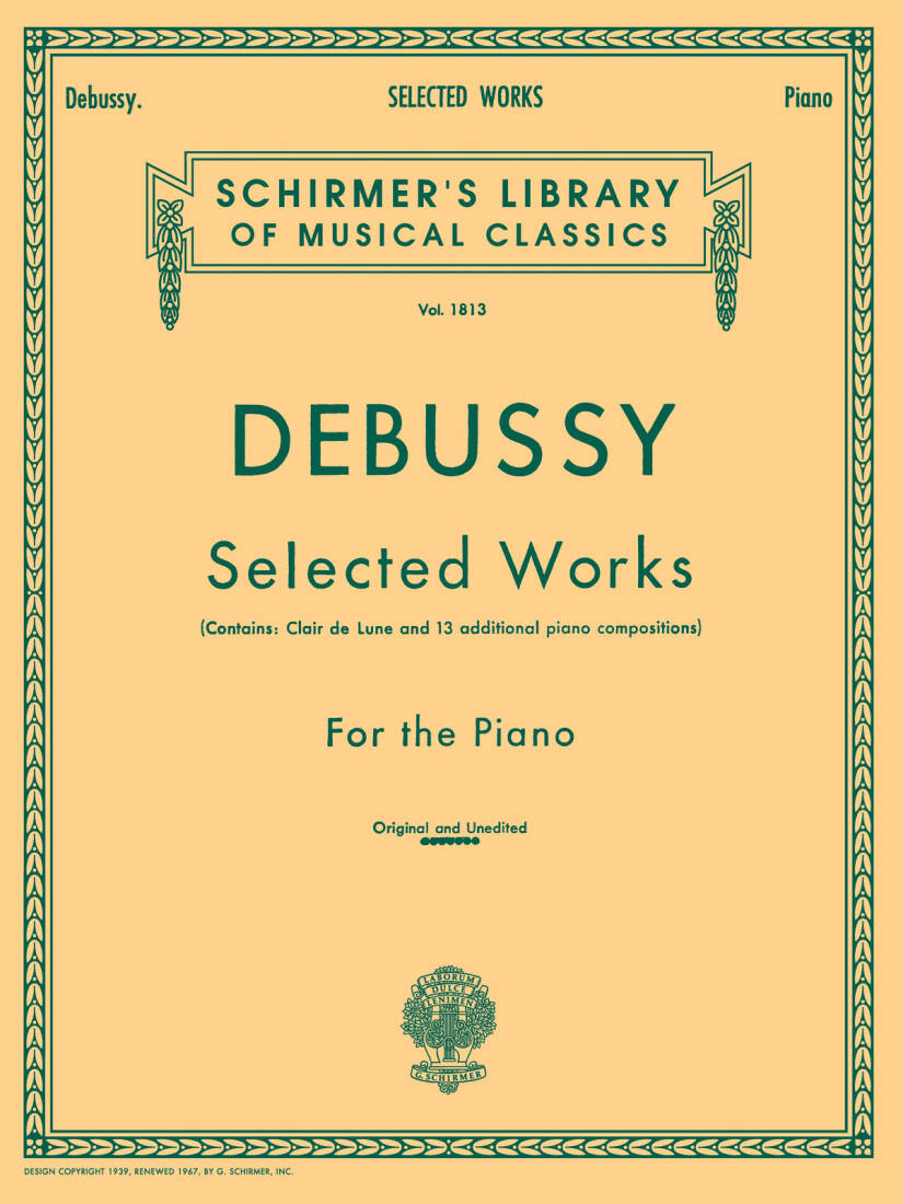 Selected Works - Debussy - Piano - Book
