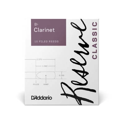 Reserve Classic Bb Clarinet Reeds - Strength 2.0 - Pack of 10