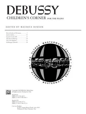 Children\'s Corner - Debussy/Hinson - Piano - Book