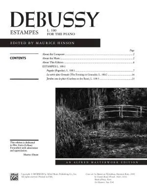Estampes - Debussy/Hinson - Piano - Book