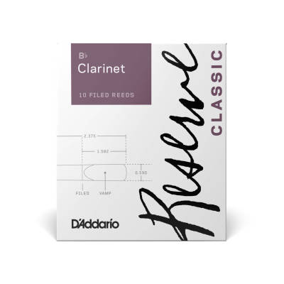 Reserve Classic Bb Clarinet Reeds - Strength 3.5+ - Pack of 10