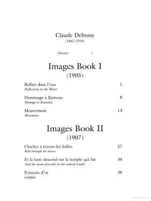 Images: Books I and II - Debussy - Piano - Book