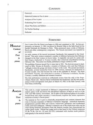 Pour le piano - Debussy/Hinson - Piano - Book