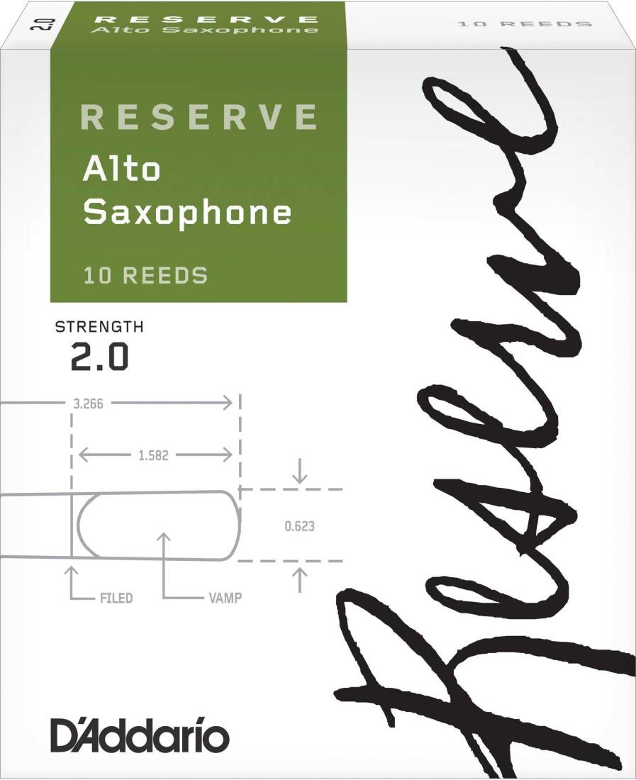 Reserve Alto Sax Reeds - Strength 2.0 - Pack of 10