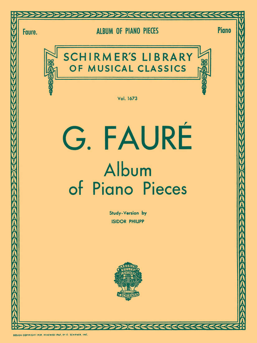 Album of Piano Pieces - Faure/Philipp - Book