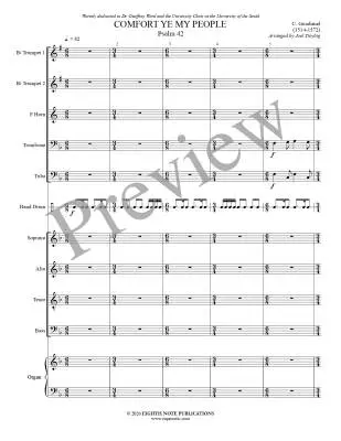 Comfort Ye My People - Goudimel/Treybig - Brass Quintet/Organ/Opt. Choir