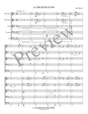 As the River Flows - Meeboer - Brass Quintet
