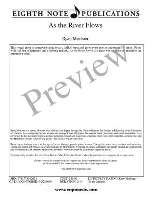 As the River Flows - Meeboer - Brass Quintet
