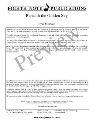 Beneath the Golden Sky - Meeboer - Brass Quintet