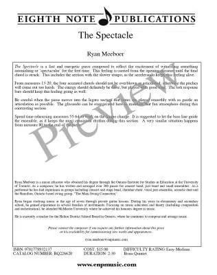 The Spectacle - Meeboer - Brass Quintet