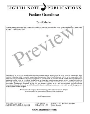 Fanfare Grandioso - Marlatt - Brass Quintet