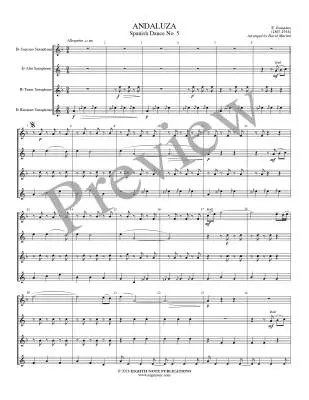 Andaluza (Spanish Dance No. 5) - Granados/Marlatt - Saxophone Quartet (SATB/AATB)
