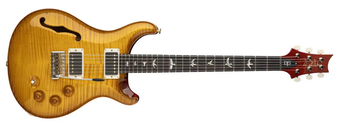 DGT Semi-Hollow Electric Guitar with Hardshell Case - McCarty Sunburst