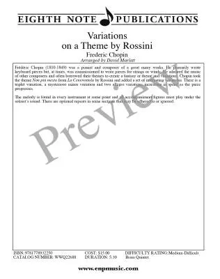 Variations on a Theme by Rossini - Chopin/Marlatt - Woodwind Quintet