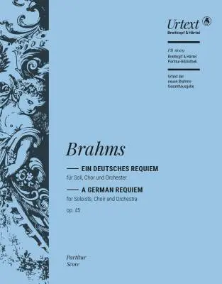Breitkopf & Hartel - A German Requiem, Op. 45 - Brahms - Vocal Score - SATB Accompanied