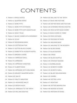 First 50 Left-Hand Patterns You Should Play on Piano - Watson - Book