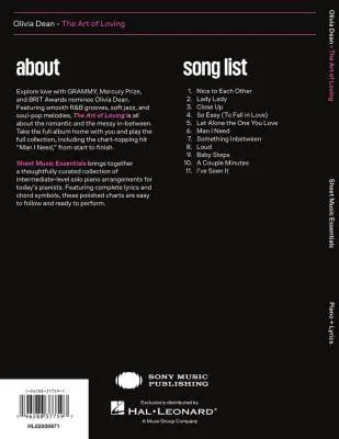 The Art of Loving - Dean - Piano/Lyrics - Book