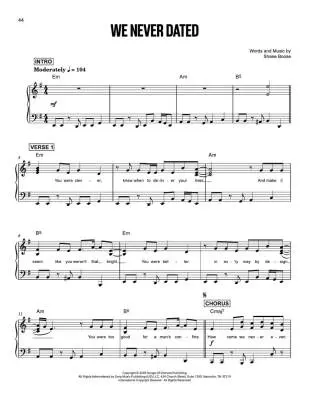 I Barely Know Her - sombr - Piano/Lyrics - Book