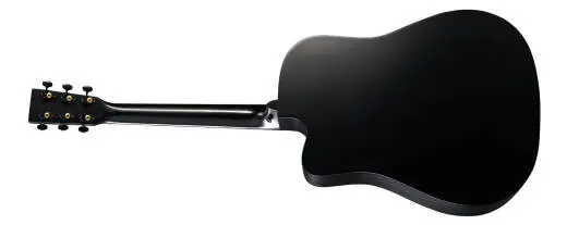 DC-10E Modern Black Acoustic/Electric Guitar with Softshell Case