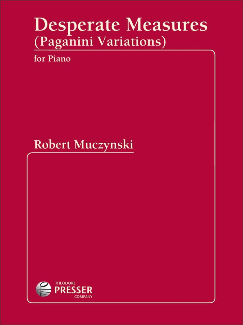 Desperate Measures (Paganini Variations) - Muczynski - Piano - Book