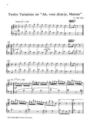 Ah, Vous Dirai-Je, Maman K.265 - Mozart /Hinson - Piano - Book