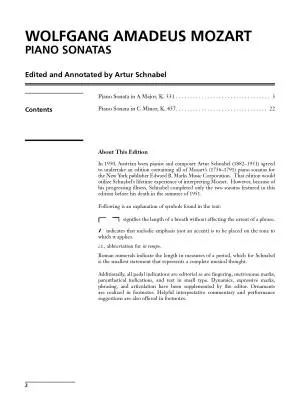 Piano Sonatas, K. 331 and K. 457 - Mozart/Schnabel - Piano - Book