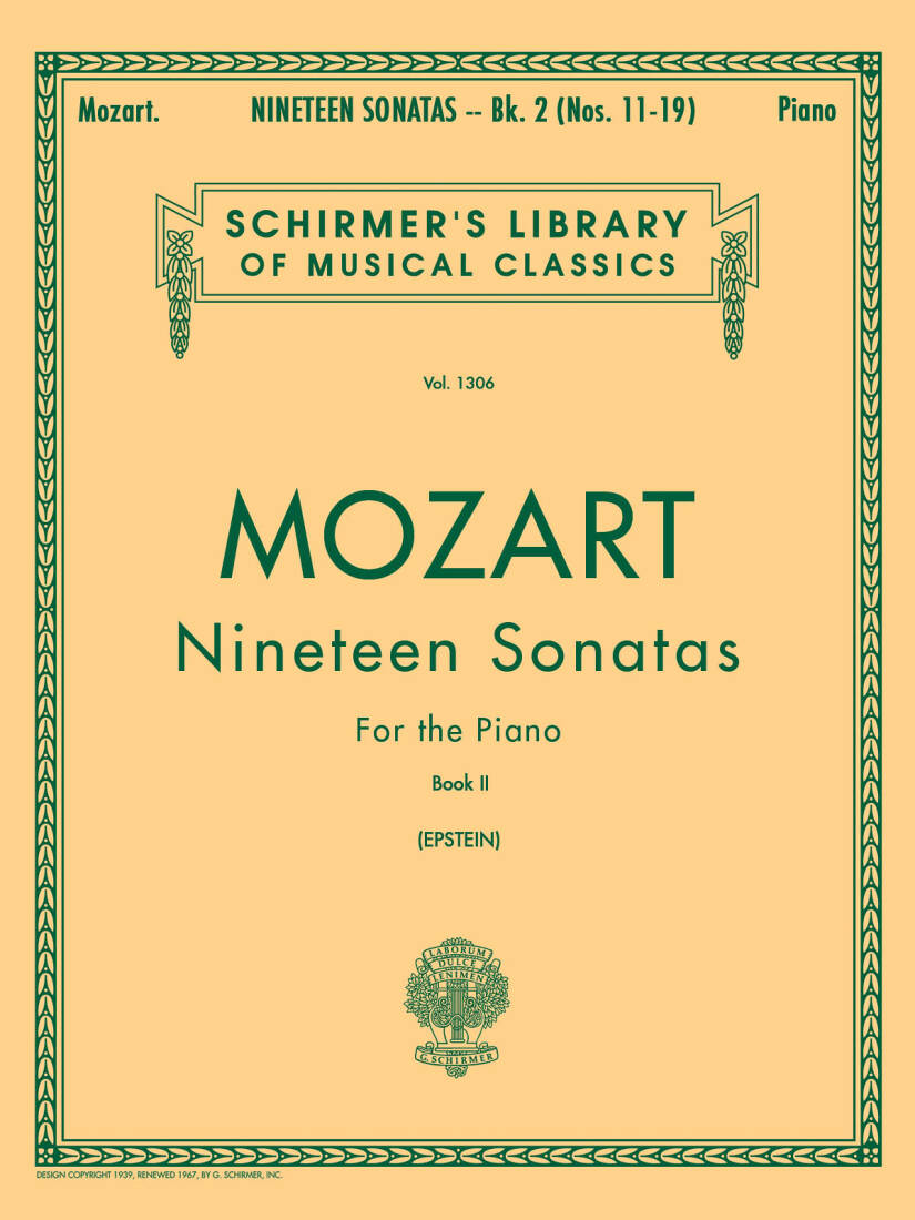 19 Sonatas, Book 2 - Mozart/Epstein - Piano - Book