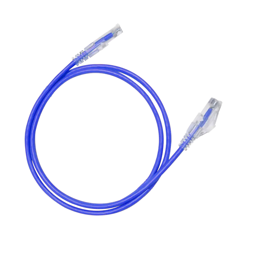 24 AWG Slim Cat6 Ethernet Cable RJ45 to Same - 10\' (10 Pack), Blue
