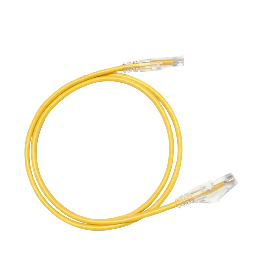 24 AWG Slim Cat6 Ethernet Cable RJ45 to Same - 10\' (10 Pack), Yellow