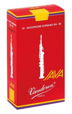 Java Red Soprano Saxophone Reeds (10/Box) - 2
