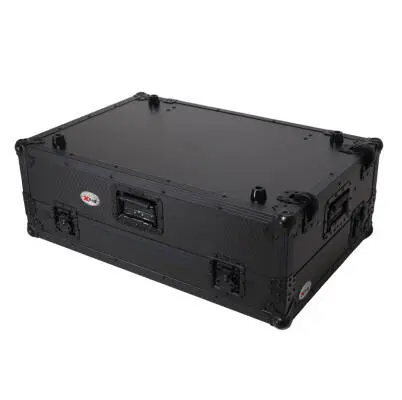 2U Flight Road Case For Pioneer DDJ-FLX10 REV5 REV7 DJ Controller with Laptop Shelf - Black Finish