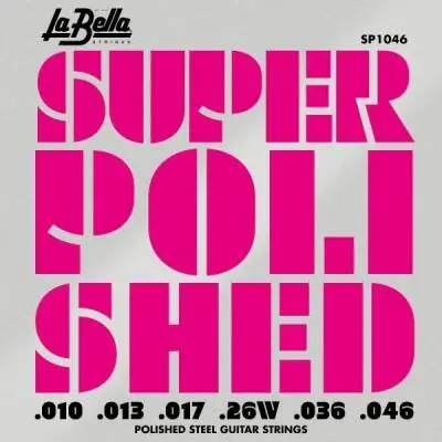 La Bella - Super Polished Electric Guitar Strings - Regular 10-46