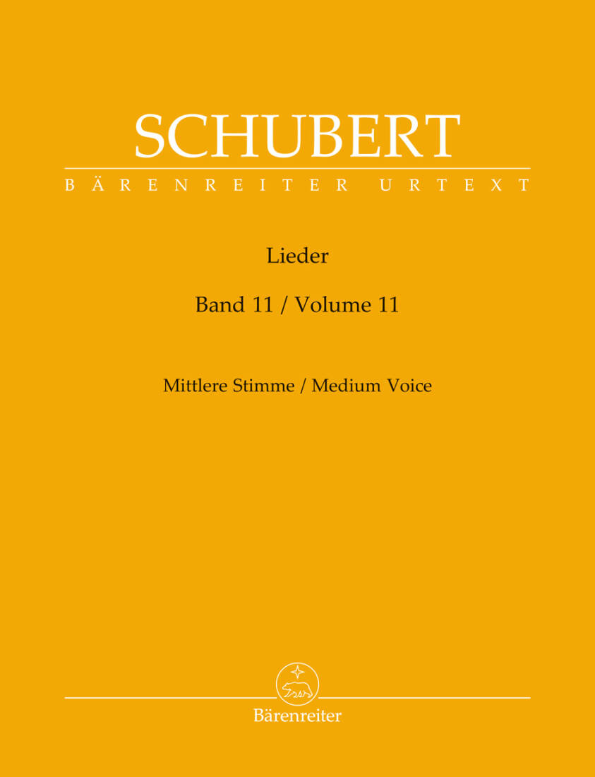 Lieder, Volume 11 - Schubert - Medium Voice - Book
