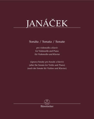 Baerenreiter Verlag - Sonata - Janacek - Cello/Piano - Book