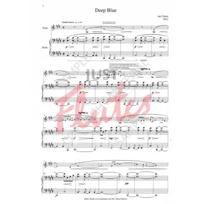 Deep Blue and Beverley - Clarke - Flute/Piano - Book