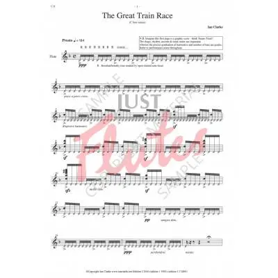 The Great Train Race - Clarke - Flute - Sheet