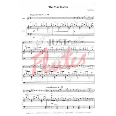 The Mad Hatter - Clarke - Flute/Piano - Sheet