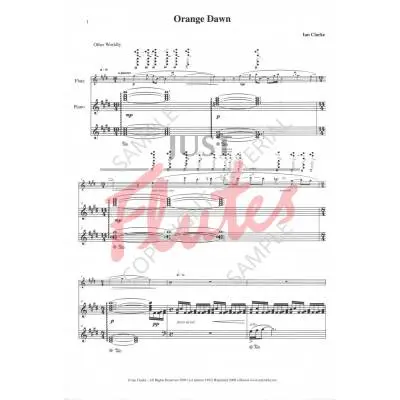 Orange Dawn - Clarke - Flute/Piano - Sheet