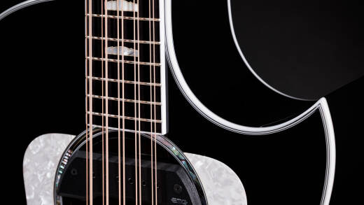Somos 657ce Bajo Quinto 10-String Acoustic-Electric Guitar with Case - Black