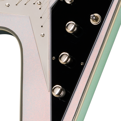 Futura Flying V Custom Electric Guitar with Gigbag - Quicksilver Shift