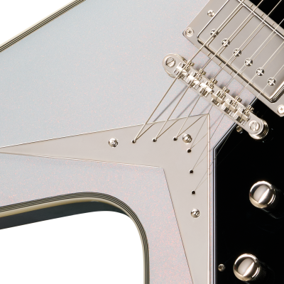 Futura Flying V Custom Electric Guitar with Gigbag - Quicksilver Shift