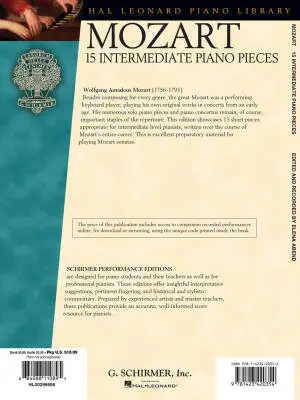 15 Intermediate Piano Pieces - Mozart/Abend - Book/Audio Online