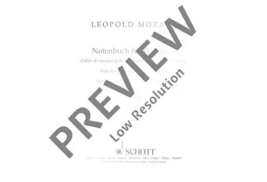 Notebook for Wolfgang: A Selection of the Easiest Pieces - Mozart - Book