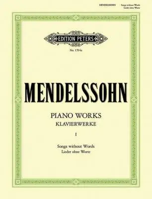 C.F. Peters Corporation - Piano Works, Vol. 1 (Songs Without Words) - Mendelssohn/Kullak - Piano - Book