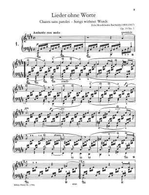 Piano Works, Vol. 1 (Songs Without Words) - Mendelssohn/Kullak - Piano - Book